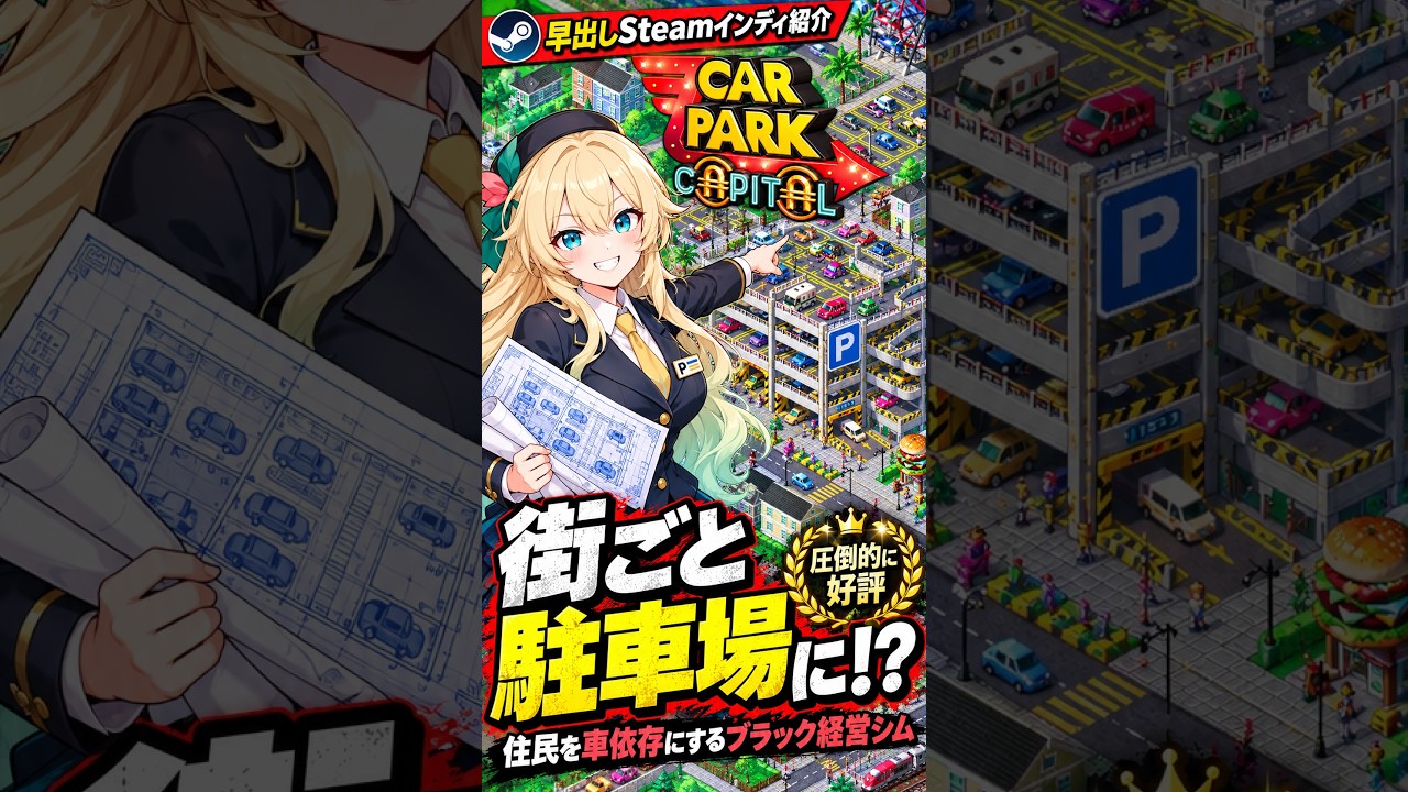Car Park Capital｜レトロな街を駐車場に!?【早出しSteamインディ紹介】 by げーむにゅーす東京