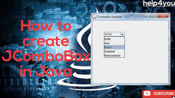 How to create JComboBox in java || in NetBeans || Java Swing.