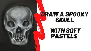 How to Draw a spooky skull in soft pastels screenshot 5