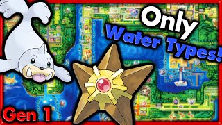 Can I Beat Pokemon Red with ONLY Water Types? 🔴 Pokemon Challenges ► NO ITEMS IN BATTLE