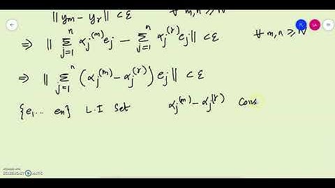 Functional Analysis Class 26 Completeness of Finite dimensional Normed spaces- Part I