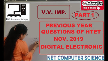 Previous year questions of PGT HTET Nov 2019 Computer Science Part 1