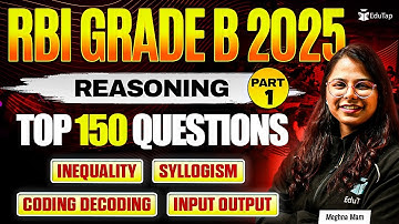 RBI Grade B Reasoning Free Classes 2025 | RBI Grade B Phase 1 MCQs/ Questions | RBI Exam Preparation