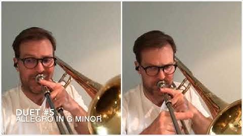 Trombone Play Along Duet from Selected Duets, Vol. 1 by H. Voxman: Duet #5 by Carl Henning