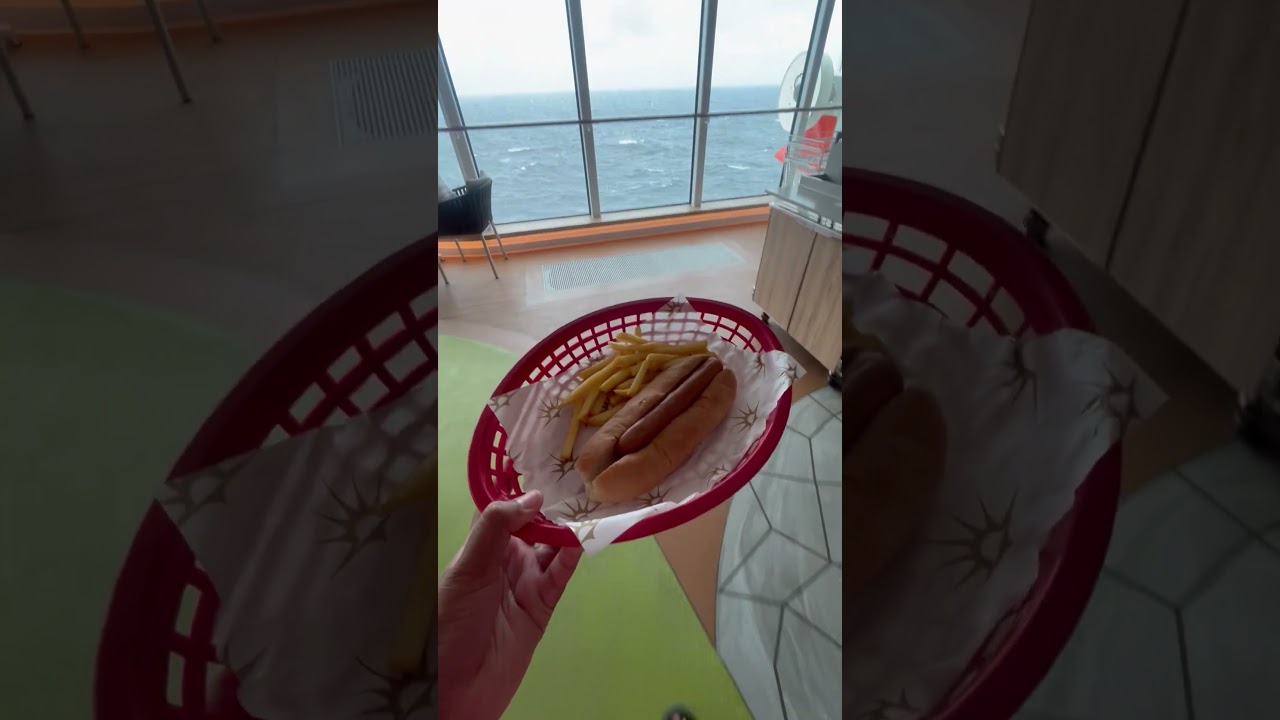 Just got a chicken hotdog #holiday #shortvideo #cruiseship