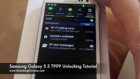 How to Unlock Samsung Galaxy S3 III T999 for all Gsm Carriers using an Unlock Code