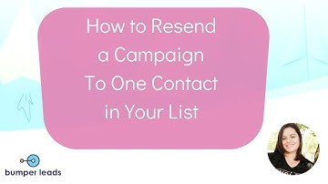 How to Resend a Campaign to One Contact in Your List