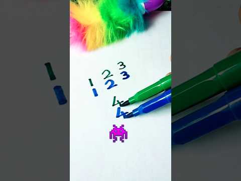 Fun with numbers#shorts#creative#satisfying#art#youtubeshorts#2d