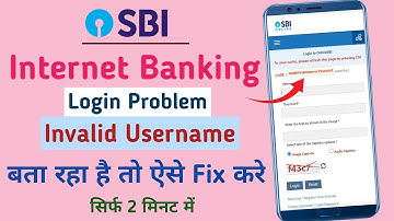 Sbi Net Banking Login Problem | Invalid Username Or Password Sbi How To Fix | @Search Tube |