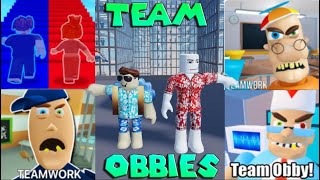 SPEED Runs in TEAMWORK OBBY with my friend, Team School, Puzzles 2, Hospital and Prison Escape