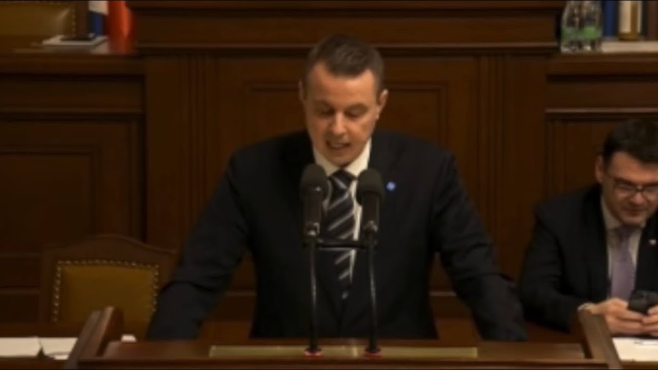 Dnešní projev v Poslanecké sněmovně