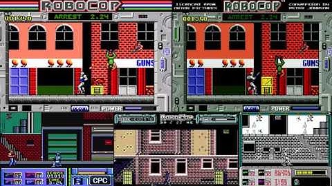Robocop played on Commodore Amiga, Atari ST, Commodore 64, Spectrum and Amstrad CPC