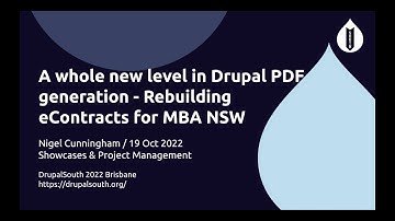 A whole new level in Drupal PDF generation / Nigel Cunningham / Showcases & Project Management