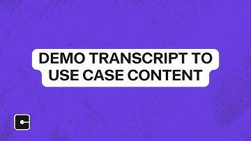 Transcript to Use Case Content
