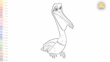 Pelican easy  drawings | Bird drawing tutorial | How to draw A Pelican step by step | #artjanag