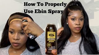 HOW TO MELT LACE USING ONLY EBIN SPRAY| HALF UP HALF DOWN WIG INSTALL