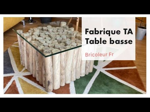 Comment fabriquer une table basse en rondin de bois? - (étape par étape)