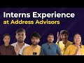 Interns experience at address advisors  internship  real estate consultants