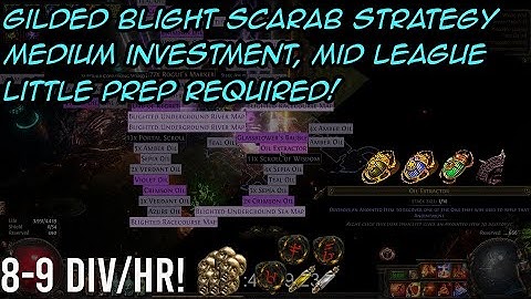 3.21 | 8-9 DIV/HR | BLIGHT MEDIUM INVESTMENT MID-LEAGUE STRAT! PoE Currency Farming