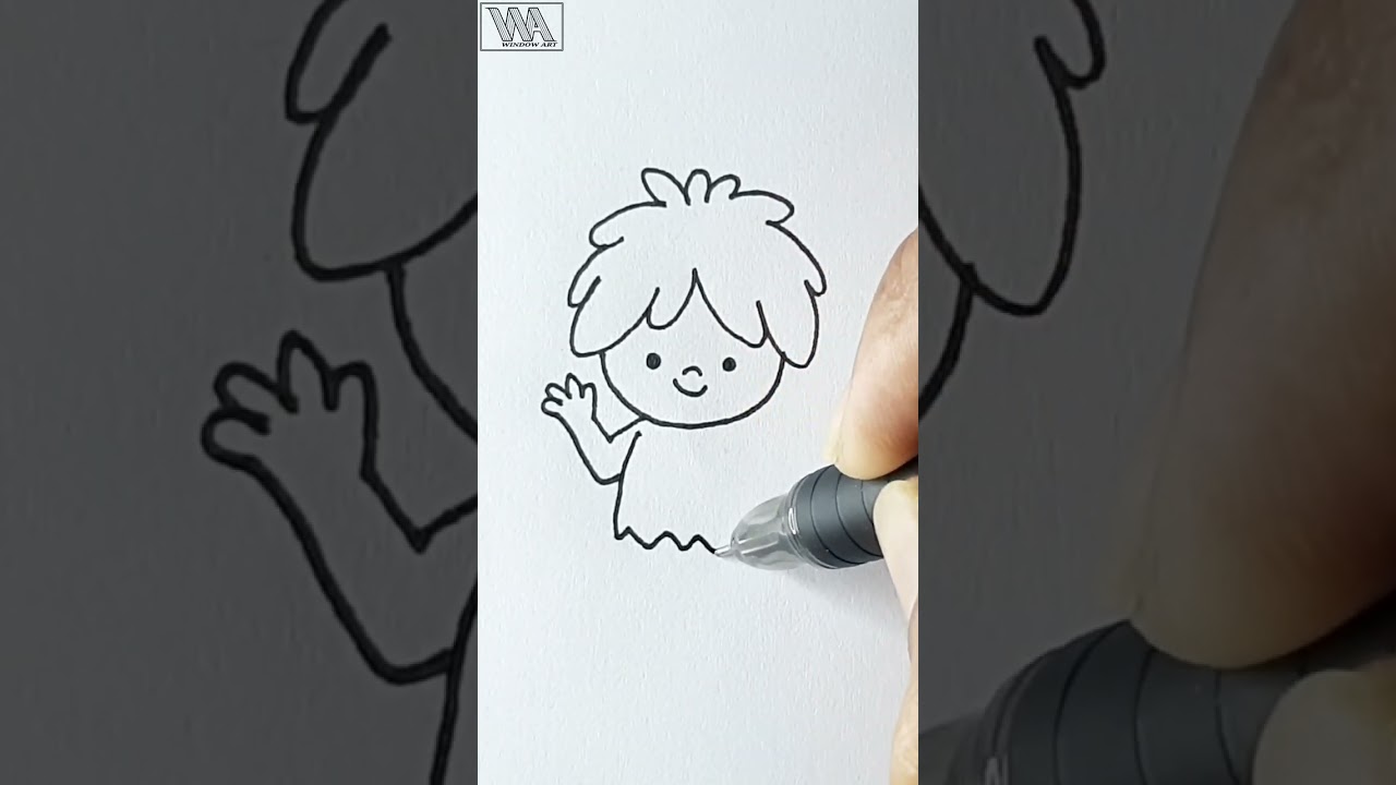 Very Easy! Cute Stone Age Boy Drawing Shorts || 