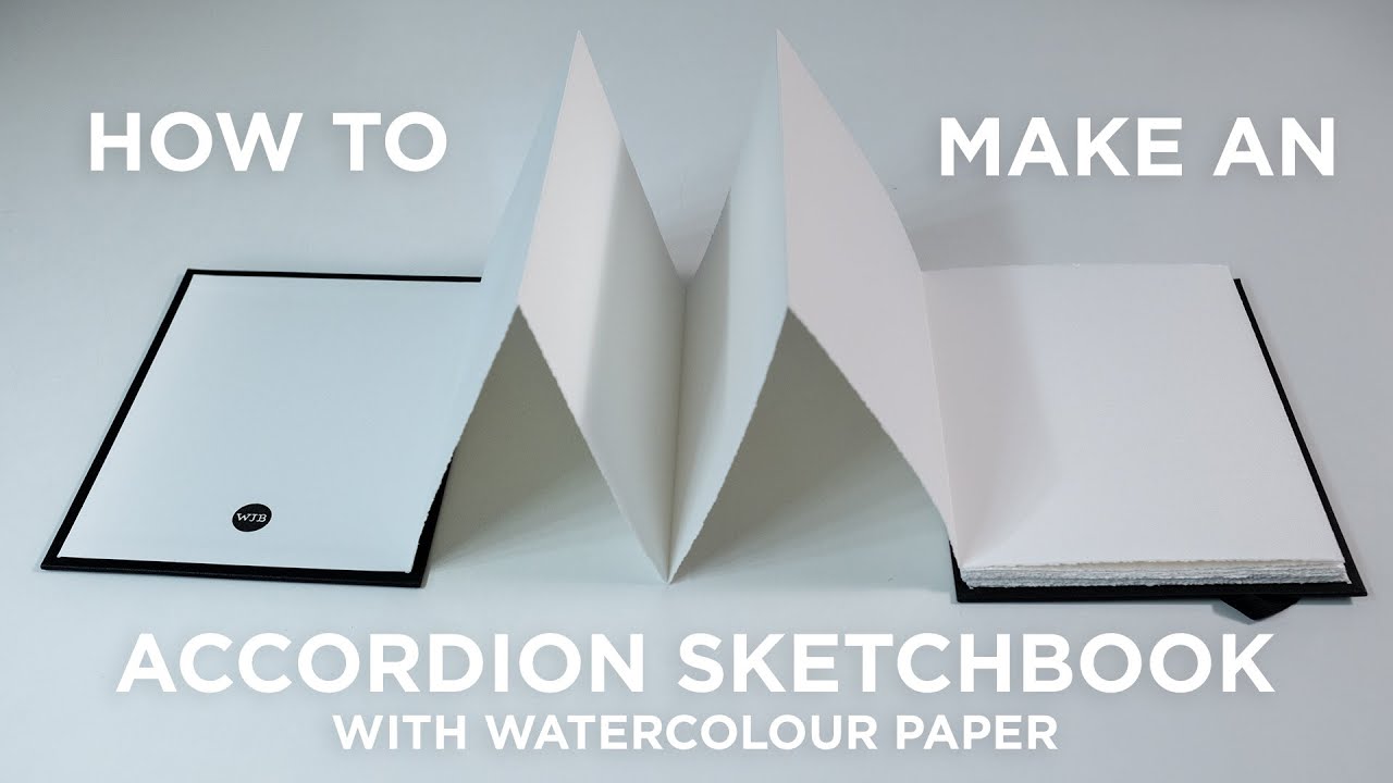 How to Make an Accordion Sketchbook with Watercolour Paper - YouTube