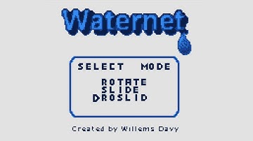 Waternet game on gameboy, programmed using gbdk. Sound, Music and Gameboy Color support added.
