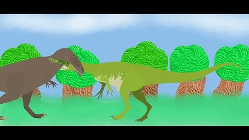 Carcharodontosaurus VS Baryonyx Pivot Animator -Josue-Animation-2012