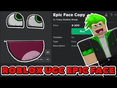 Peak” UGC on X: UGC creator Kyerium reuploaded an Epic Face mouth bypass  in 3 parts. We now have a more accurate Epic Face knockoff in 5 parts.  #Roblox #RobloxUGC  /