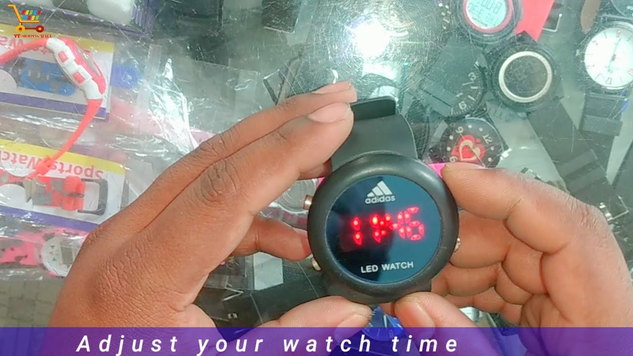 Adidas LED Sports Watch // Adjust your watch time YouTube