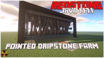 Automatic Pointed Dripstone Farm in Minecraft | Redstone Java 1.17.1+ | Easy AFK Farm!