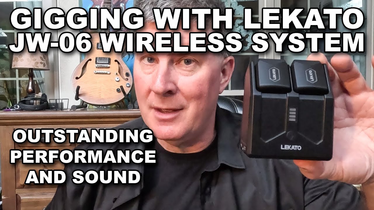 LEKATO JW-06 5.8GHz Wireless Guitar System with Charging Box