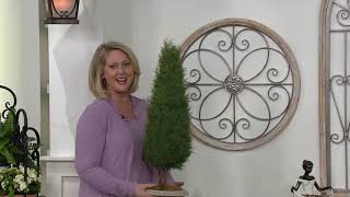 Indoor/Outdoor Metal and Wood Round Wall Art by Valerie on QVC