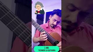 1 día vs 10 años tocando la guitarra clásica