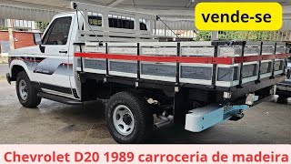 VENDE-SE Chevrolet D20 1989 carroceria de madeira direção hidráulica turbinada)aceita troca#d20