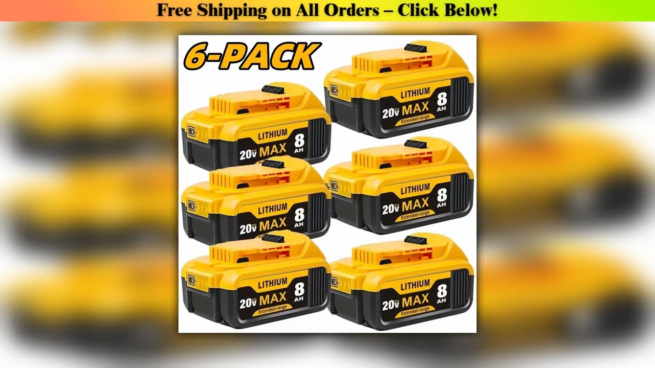 80Ah 20V LithiumIon Replacement Batteries for Dewalt Cordless Tools Compatible with DCB200 DCB205 D