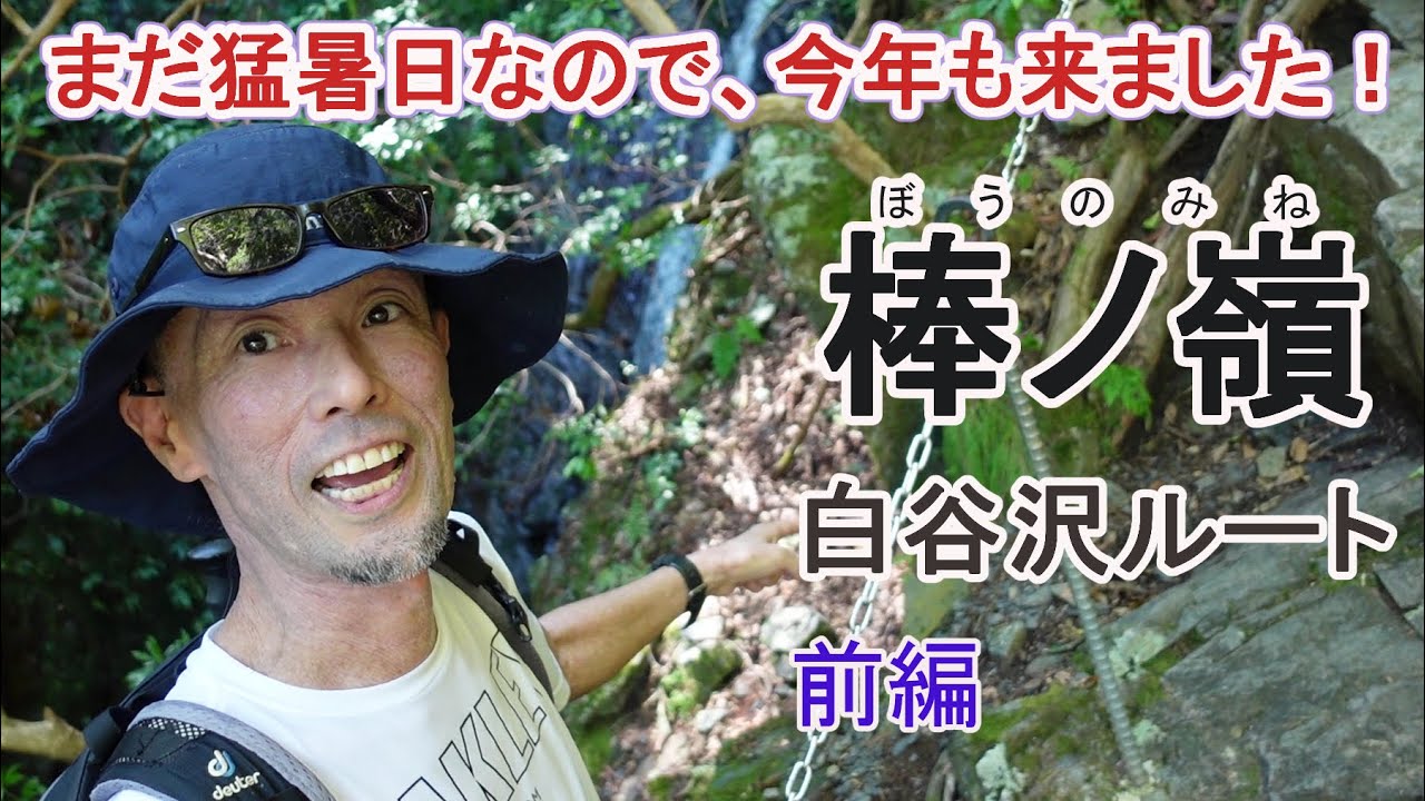 まだ猛暑日なので、今年も来ました！～棒ノ嶺　白谷沢ルート～前編
