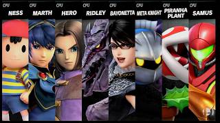 Ness VS Marth VS Hero VS Ridley VS Bayonetta VS Meta Knight VS Piranha Plant VS Samus Smash Ultimate