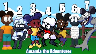 NEW AMANDA &amp; WOOLY ALL PHASES - Friday Night Funkin&#39; (Amanda The Adventurer)