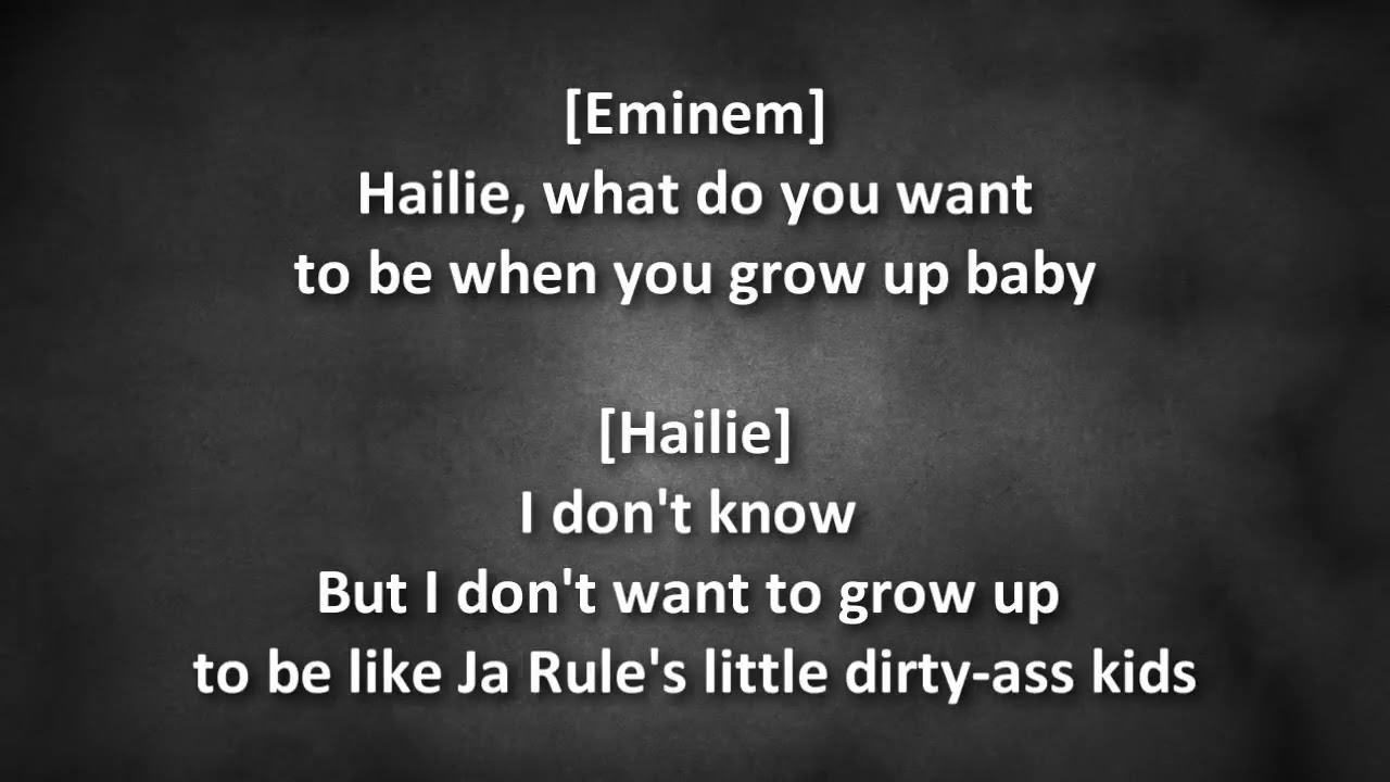 hailie's revenge Eminem (lyrics) YouTube