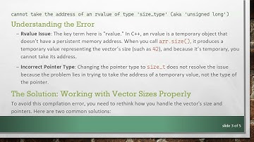 Understanding Compilation Errors in C+ + : Obtaining Pointers to Vector Size