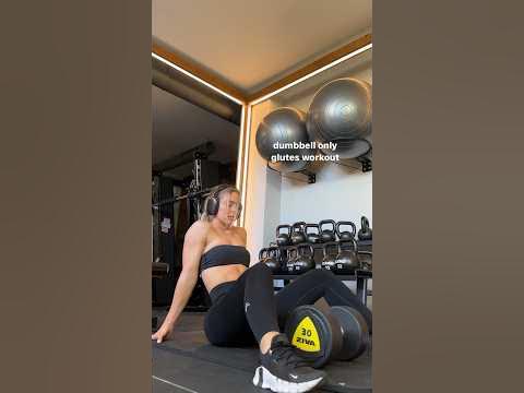 dumbbell only booty workout - YouTube