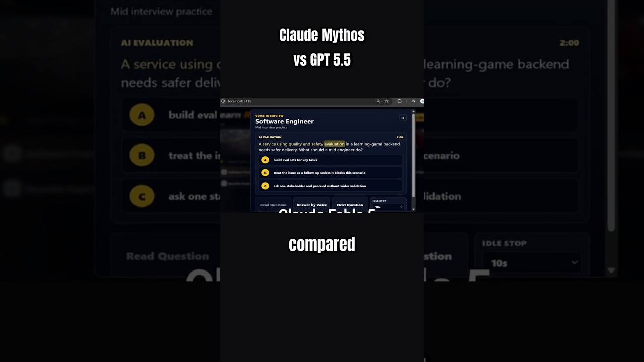 #shorts Claude Mythos vs GPT 5.5 xHIGH