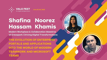 Valo Fest - Shafina Hassam & Noorez Khamis: The evolution of Enterprise Portals and Applications..