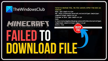 Minecraft failed to download file, The file contents differ from what was expected