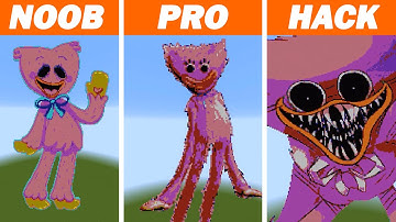 Minecraft Pixel Art NOOB VS PRO VS HACKER Poppy Playtime Kissy Missy