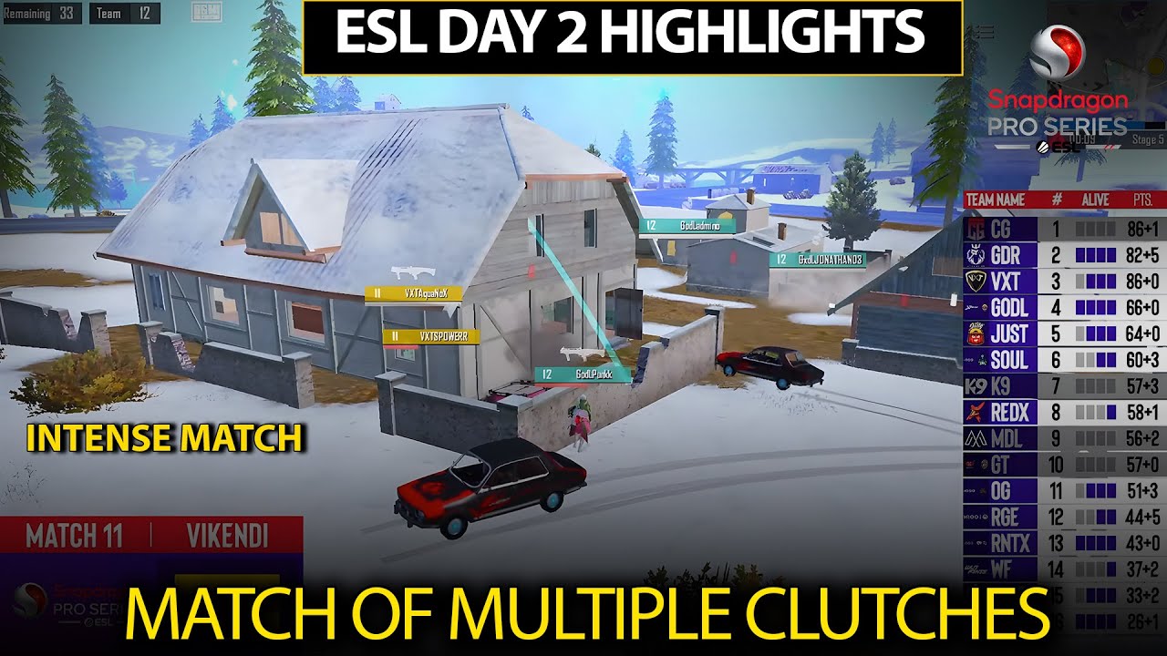 BGMI ESL LAN 2025 DAY 2 HIGHLIGHTS | FT. TEAM GODL 💛, RNTX ⚡, SOUL 🔥 ...