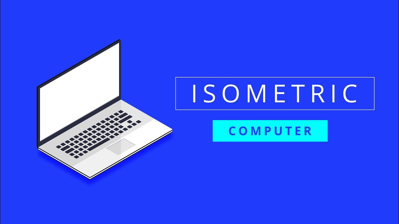 Flat Isometric Computer Illustration Tutorial Adobe Illustrator Youtube