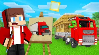 JJ and Mikey Using DRAWING MOD to Get Any VEHICLE in Minecraft  Maizen