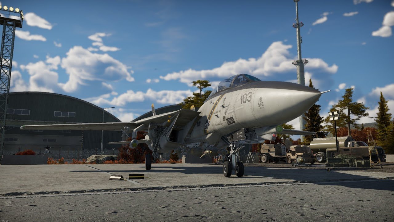 [워썬더] 드디어 미국 탑탱에도 레이저 유도 폭탄이.. - F-14B GBU-10, GBU-16 CAS - YouTube