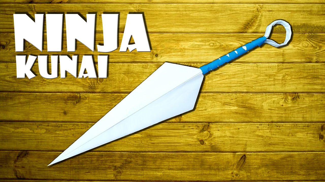 Kunai Dolch basteln Ninja Spielzeug aus Papier kunai dagger origami